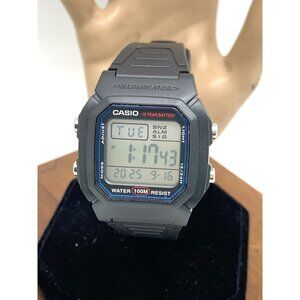 Casio Men's Watch W800H Illuminator Quartz Digital Black Resin Sport 3240